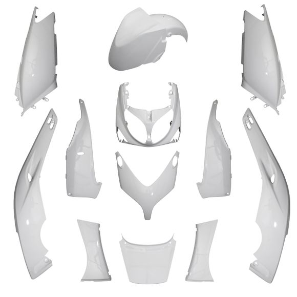 P2r gloss white fairing kit (12 pieces) original maxi-scooter style - whiteRef: 150431