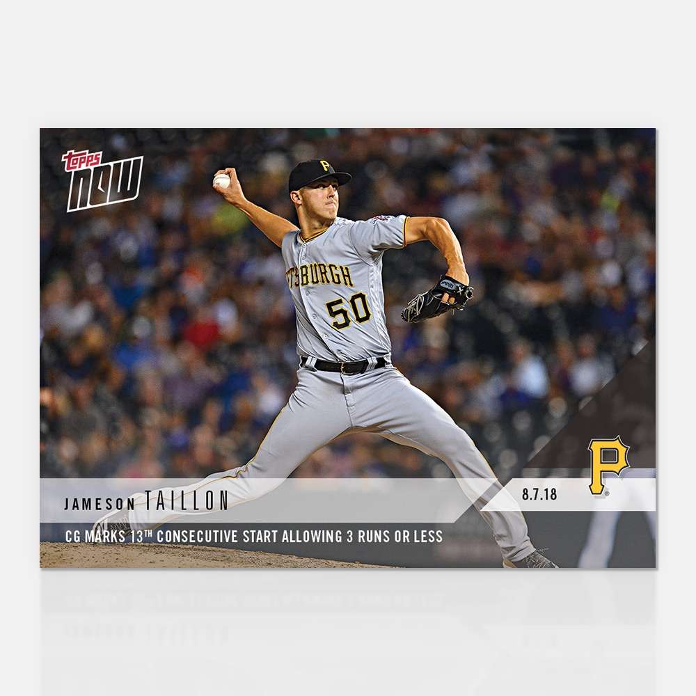 Jameson Taillon - 08/07/2018 TOPPS NOW® Card 573 - Print Run: 234