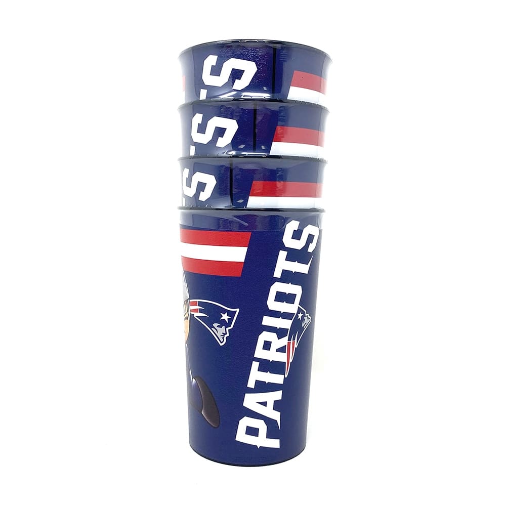 New England Patriots NFL TeenyMates Party Cup Set (4-Pack)