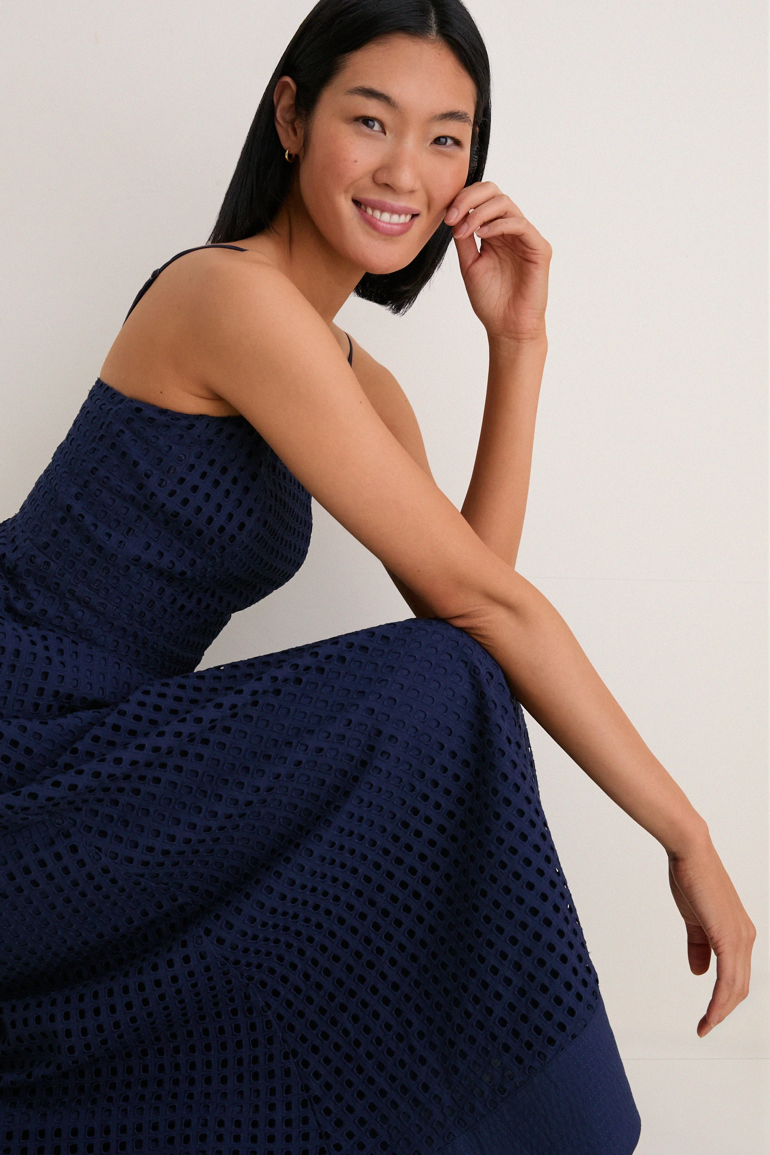 Ink Eyelet Rhea Dress