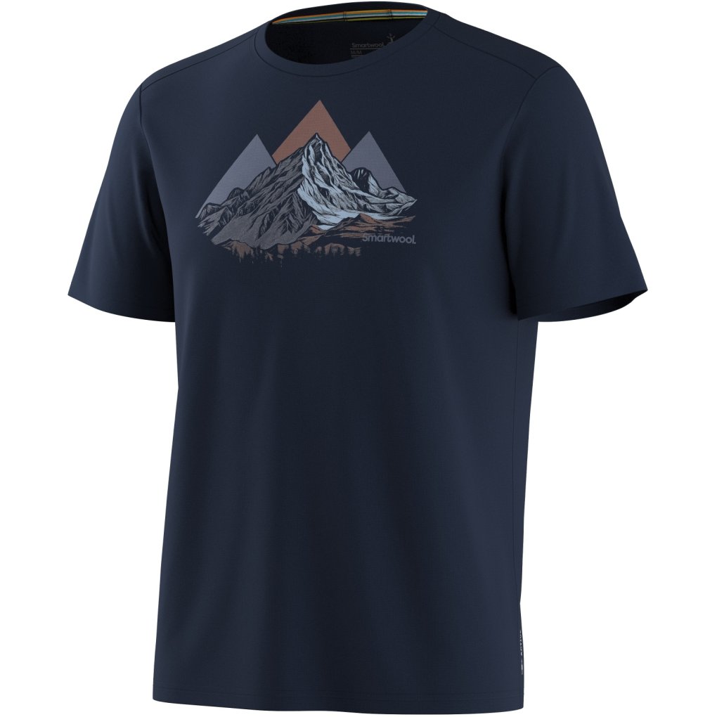 SmartWool Peak Bagger Active Short Sleeve Graphic Tee Men - 410 navy