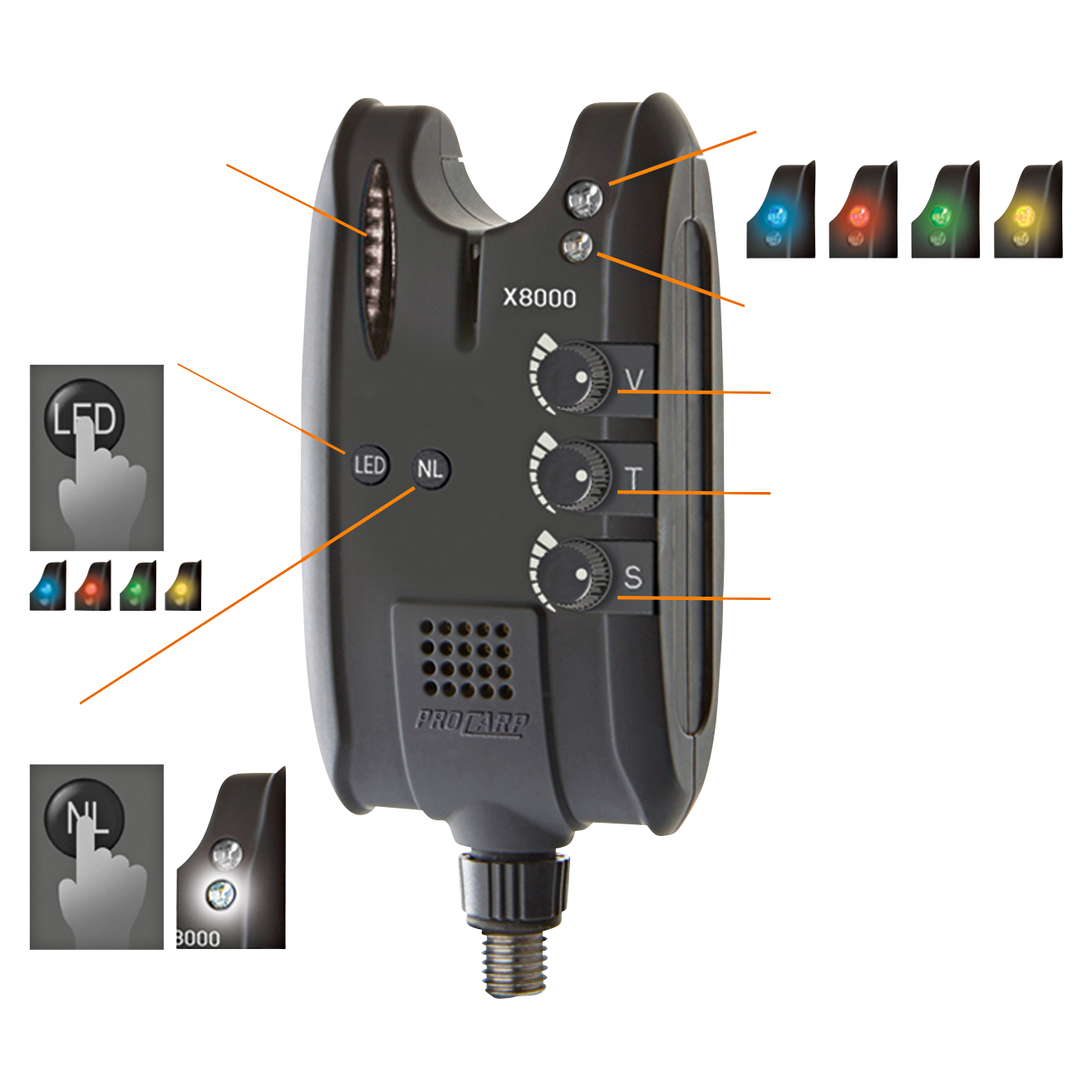 Cormoran Bite Alarm Pro Carp X-8000