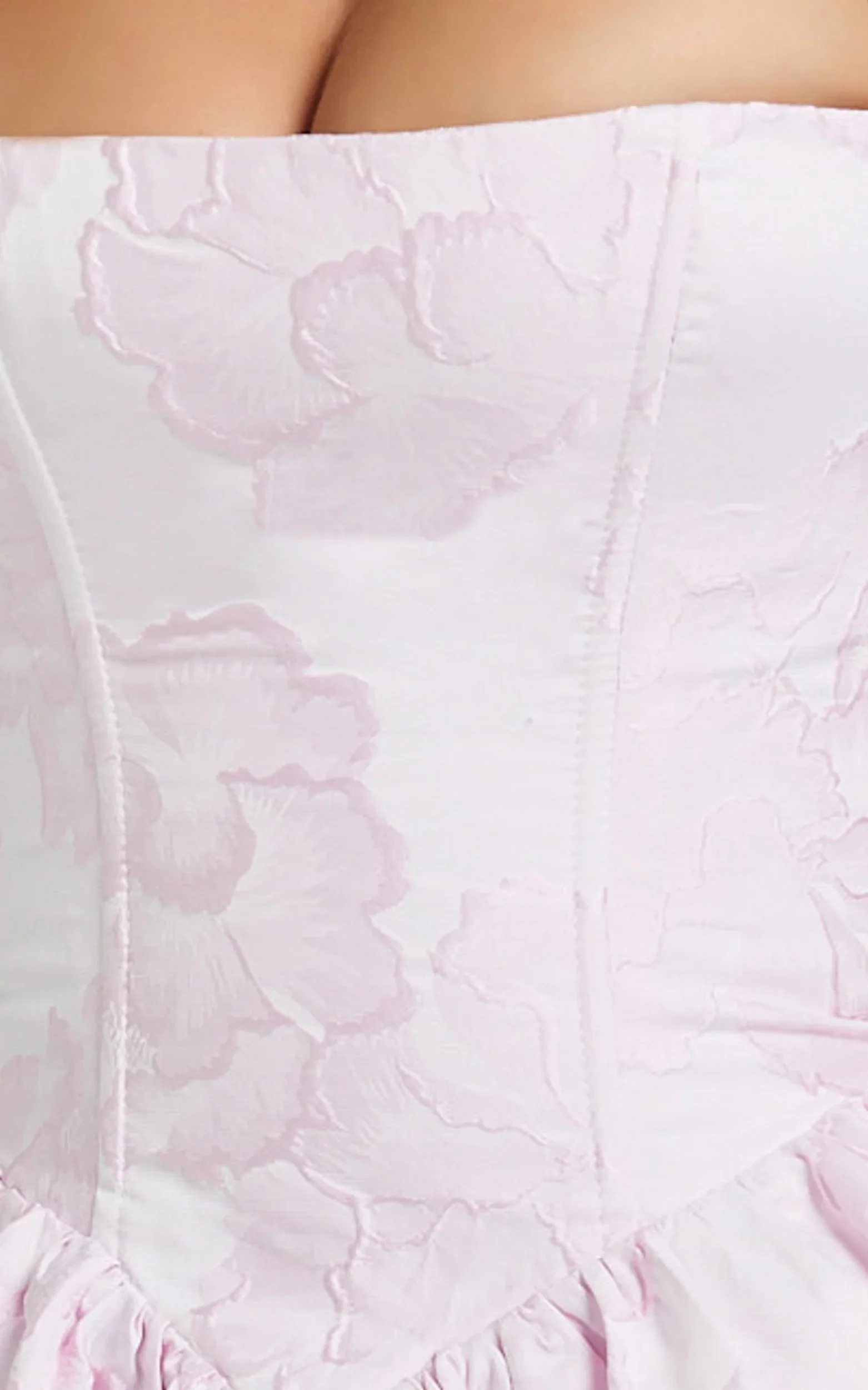 Maddy Mini Dress - Square Neck Halter Fit And Flare Dress in Pink