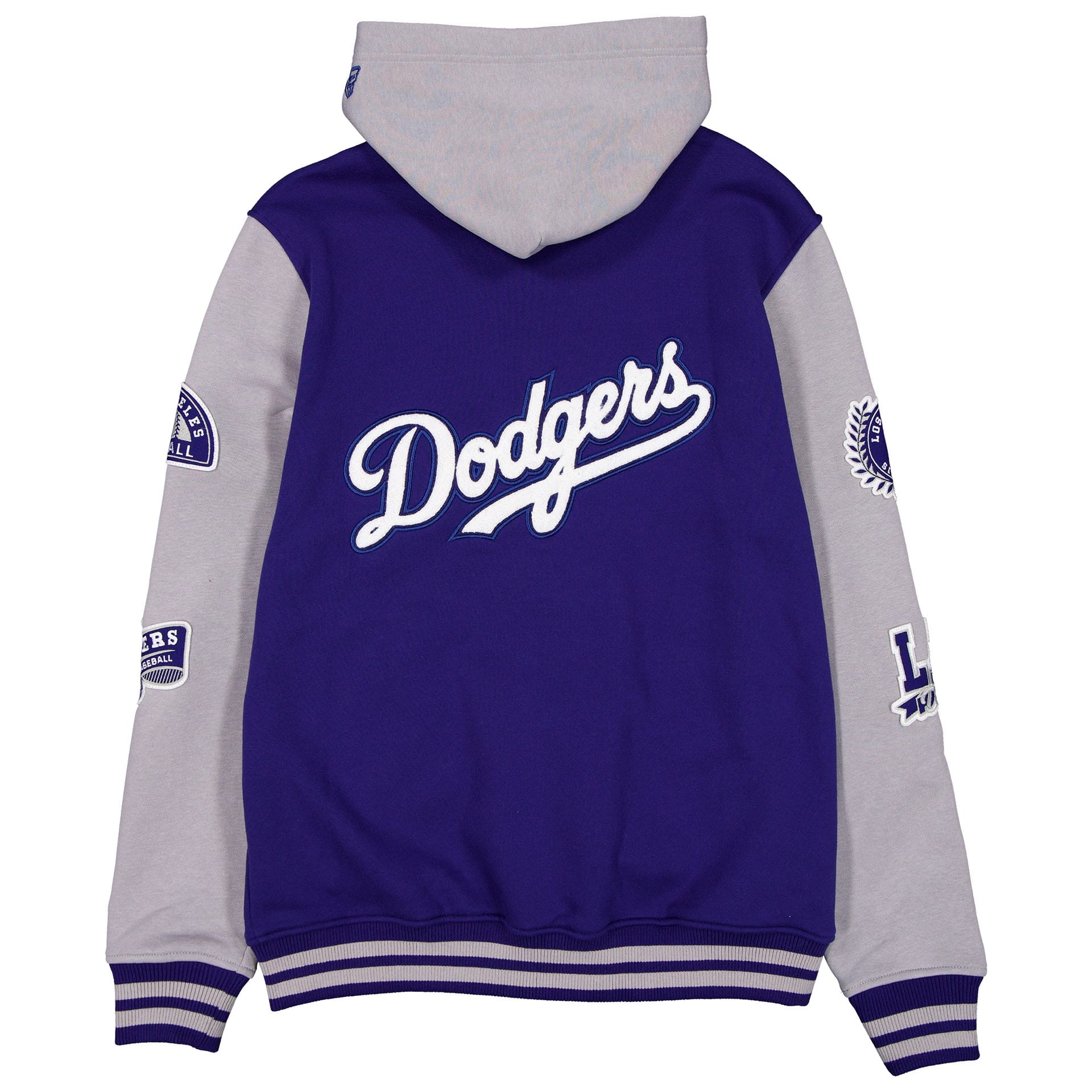 Los Angeles Dodgers Full Snap Patch Jacket Blue/Gray