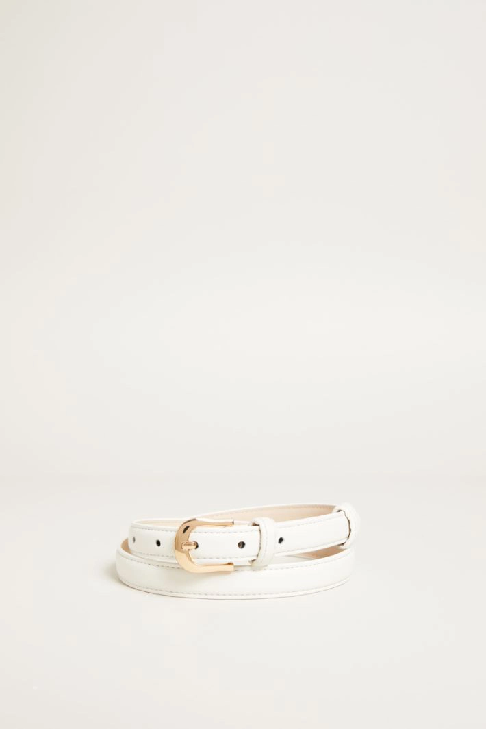 Thin coated belt - WHITE