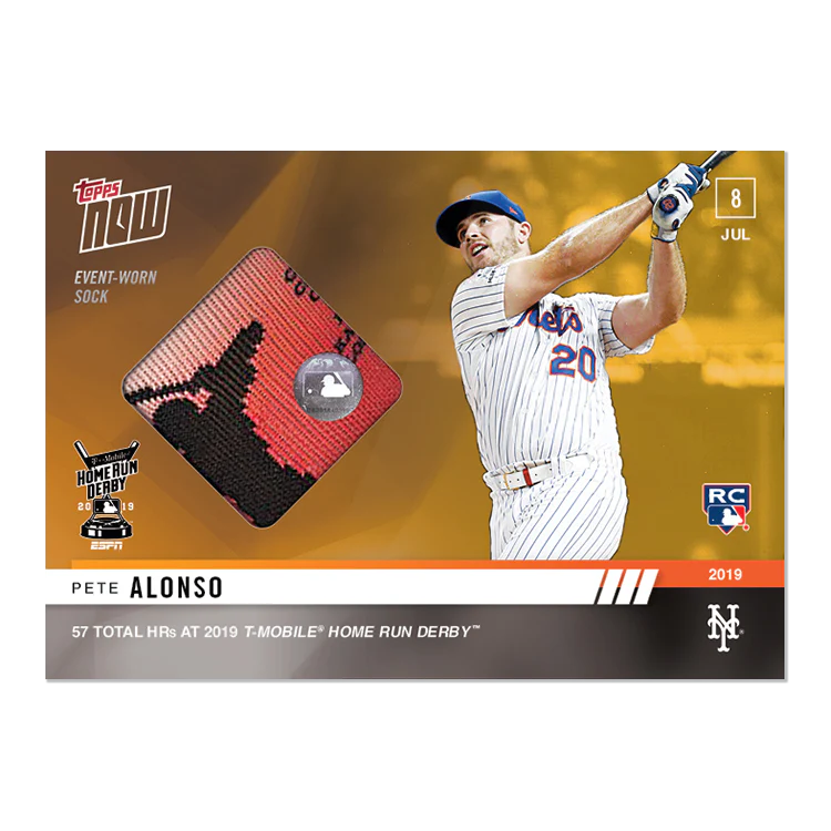 Sock Relic # to 1 - Pete Alonso - MLB TOPPS NOW® Card HRD17E