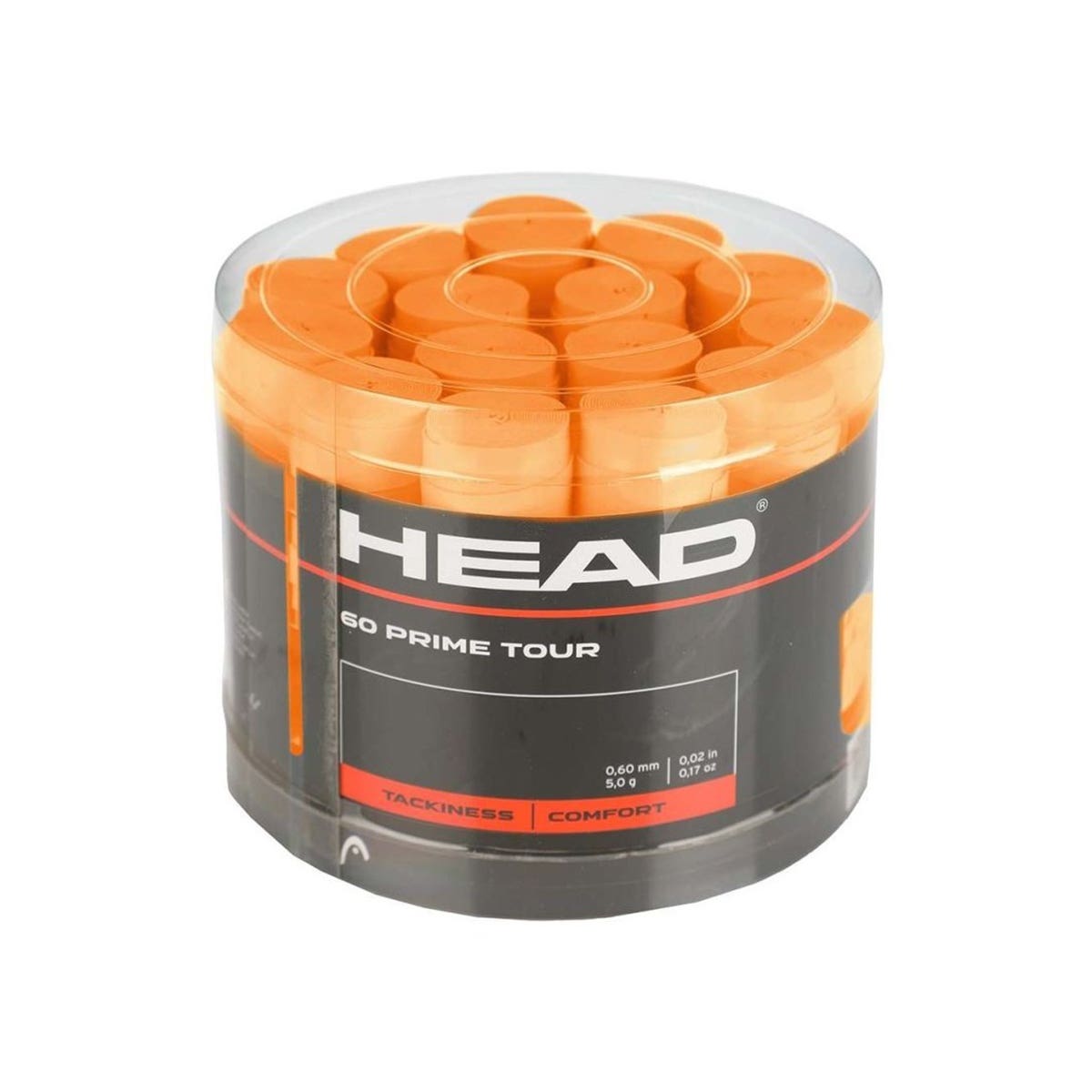 CUBE 60 PCS. OVERGRIPS HEAD PRIME TOUR ORANGE