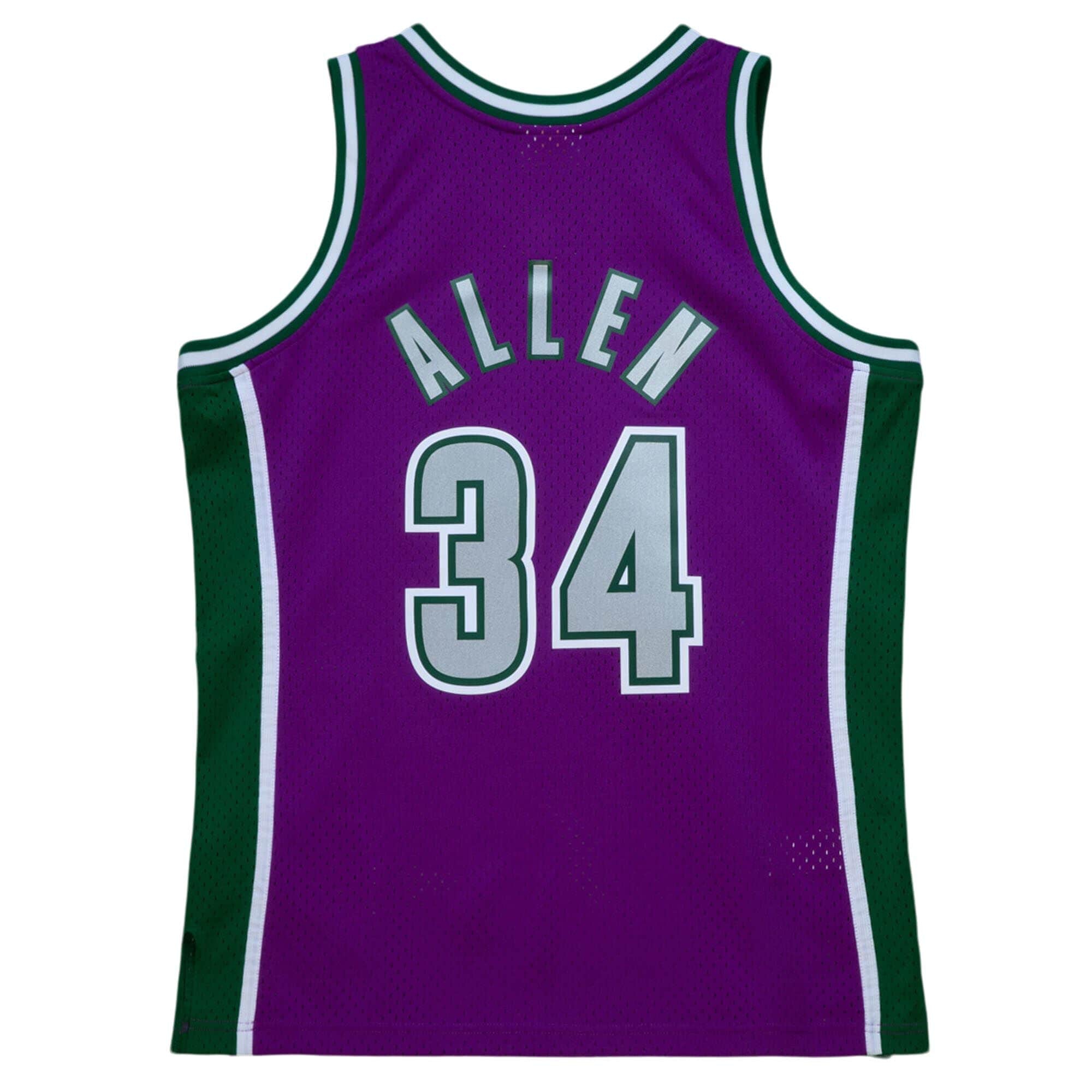 Ray Allen #34 Milwaukee Bucks 2001-02 Mitchell & Ness Swingman NBA Jersey Purple