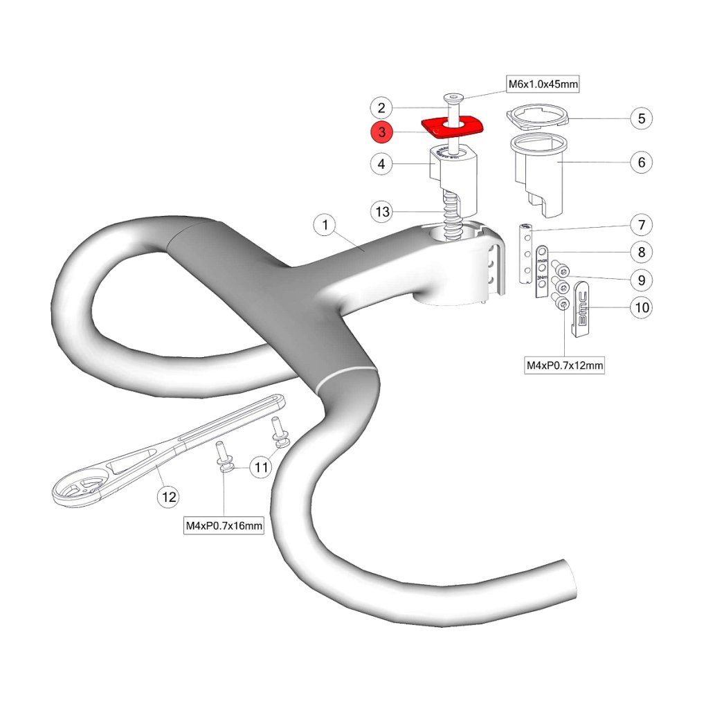 BMC Topcap Kit for ICS2 AERO EVO Cockpit - 30007217