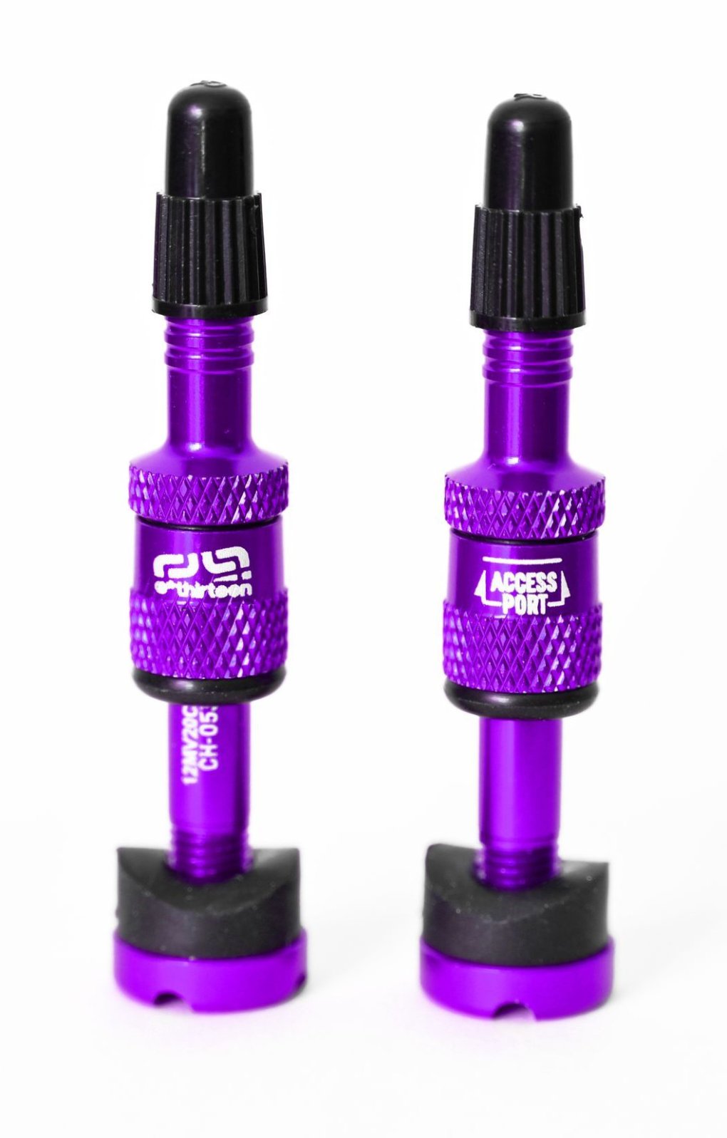 e*thirteen Quick Fill Tire Plasma Tubeless Presta Valves - pair - 23-30mm Rim Depth