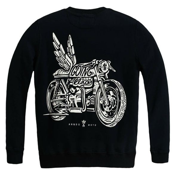 Pando Moto john wing sweatshirt - blackRef: PAN0084