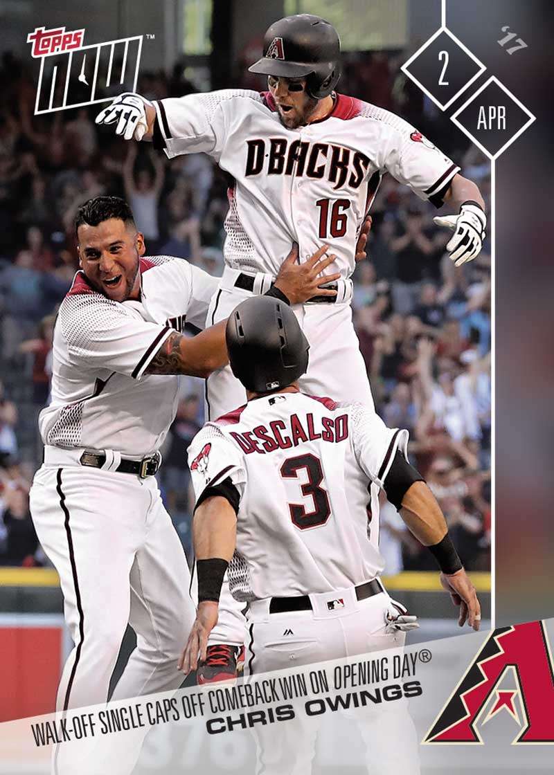Chris Owings - 04/02/17 TOPPS NOW® Card 3 - Print Run: 305