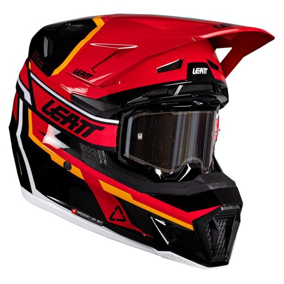 Cross Leatt 7.5 helmet with mask 2026 - Red / blackRef: LB1027