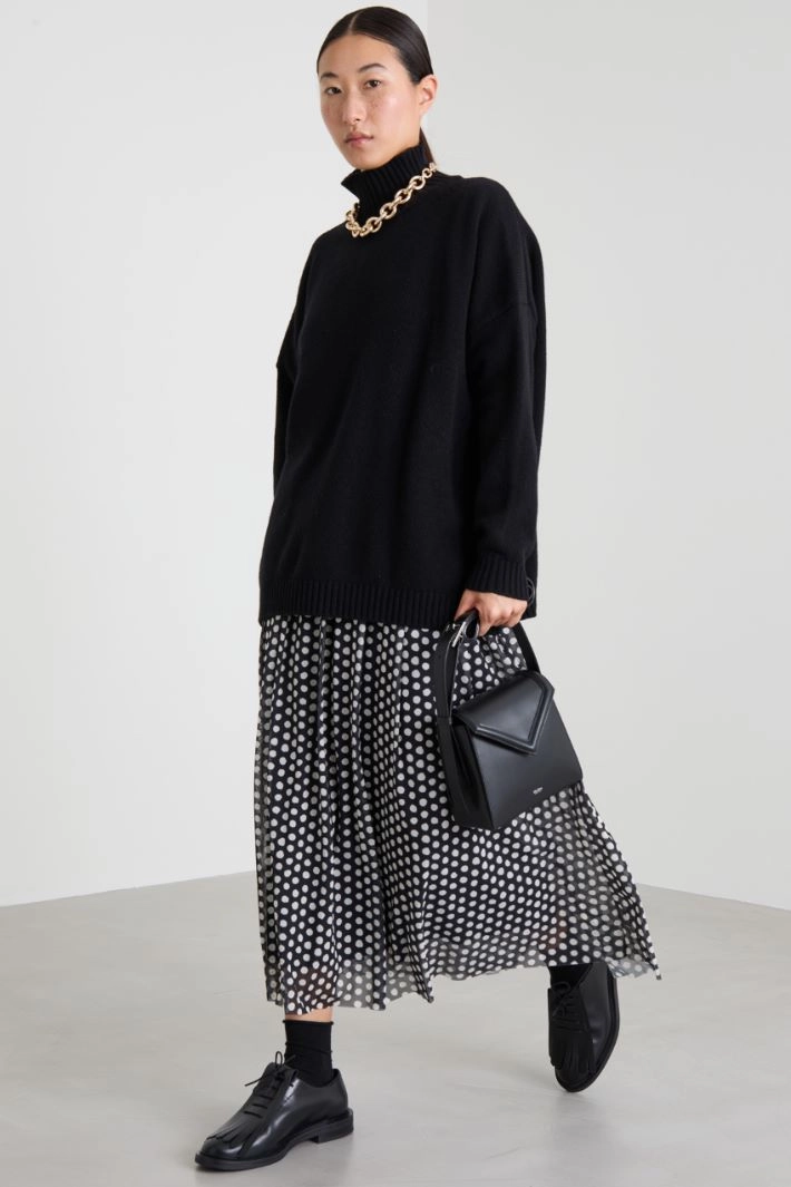 Tulle midi skirt - BLACK