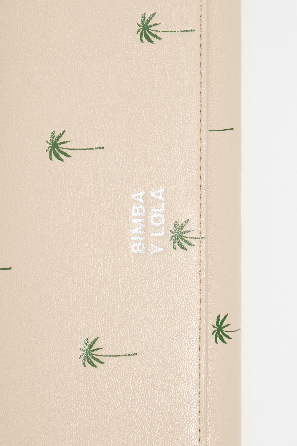 Large sand leather Palms wallet