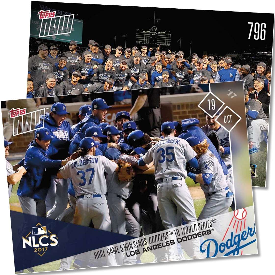 Cody Bellinger - 10/19/2017 TOPPS NOW® CARD 796 - Print Run: 2404