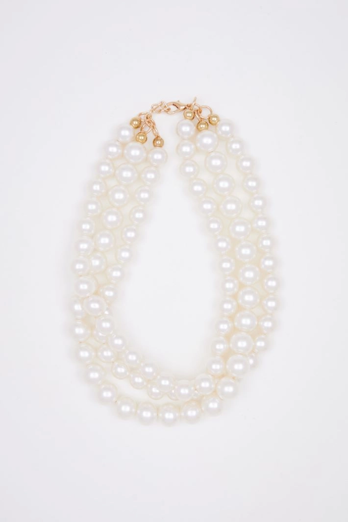 Pearl choker necklace - GOLD