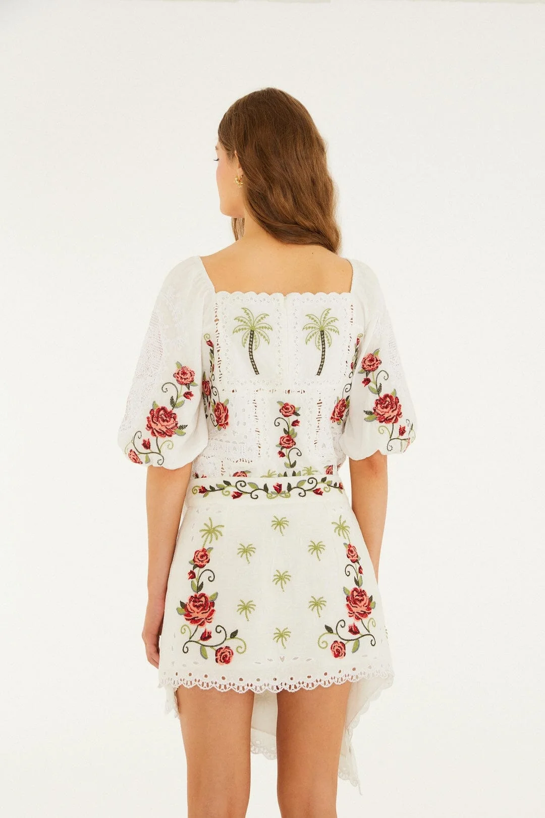 Off-White Tropi Scarf Embroidered Mini Skirt
