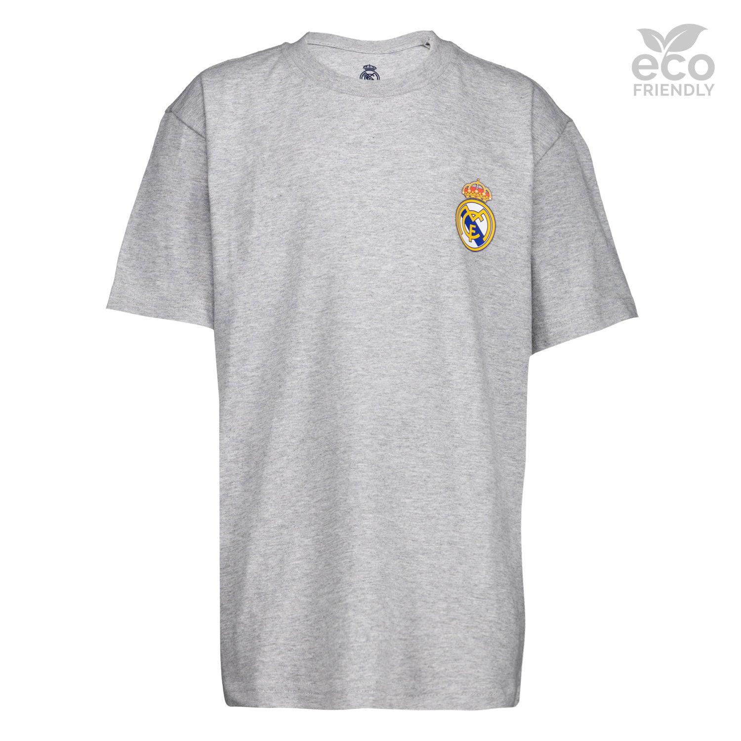 Kids ECO Essentials Real Madrid Color Crest T-Shirt Light Grey