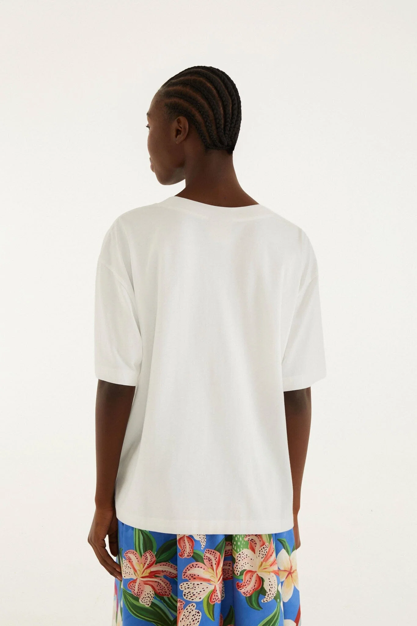 White Tropical Rose  T-Shirt