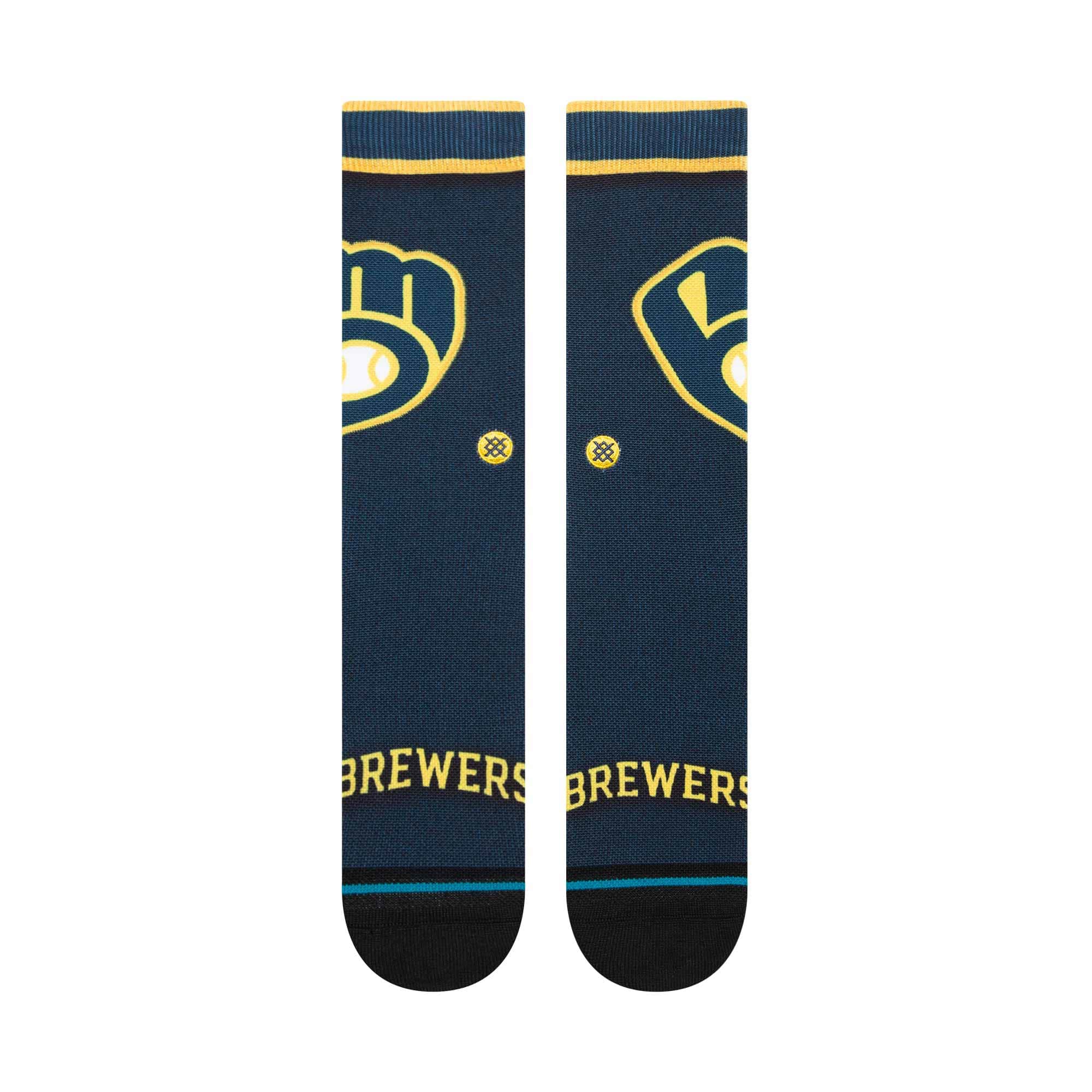 Milwaukee Brewers MLB Batting Practice Stance Crew Socks