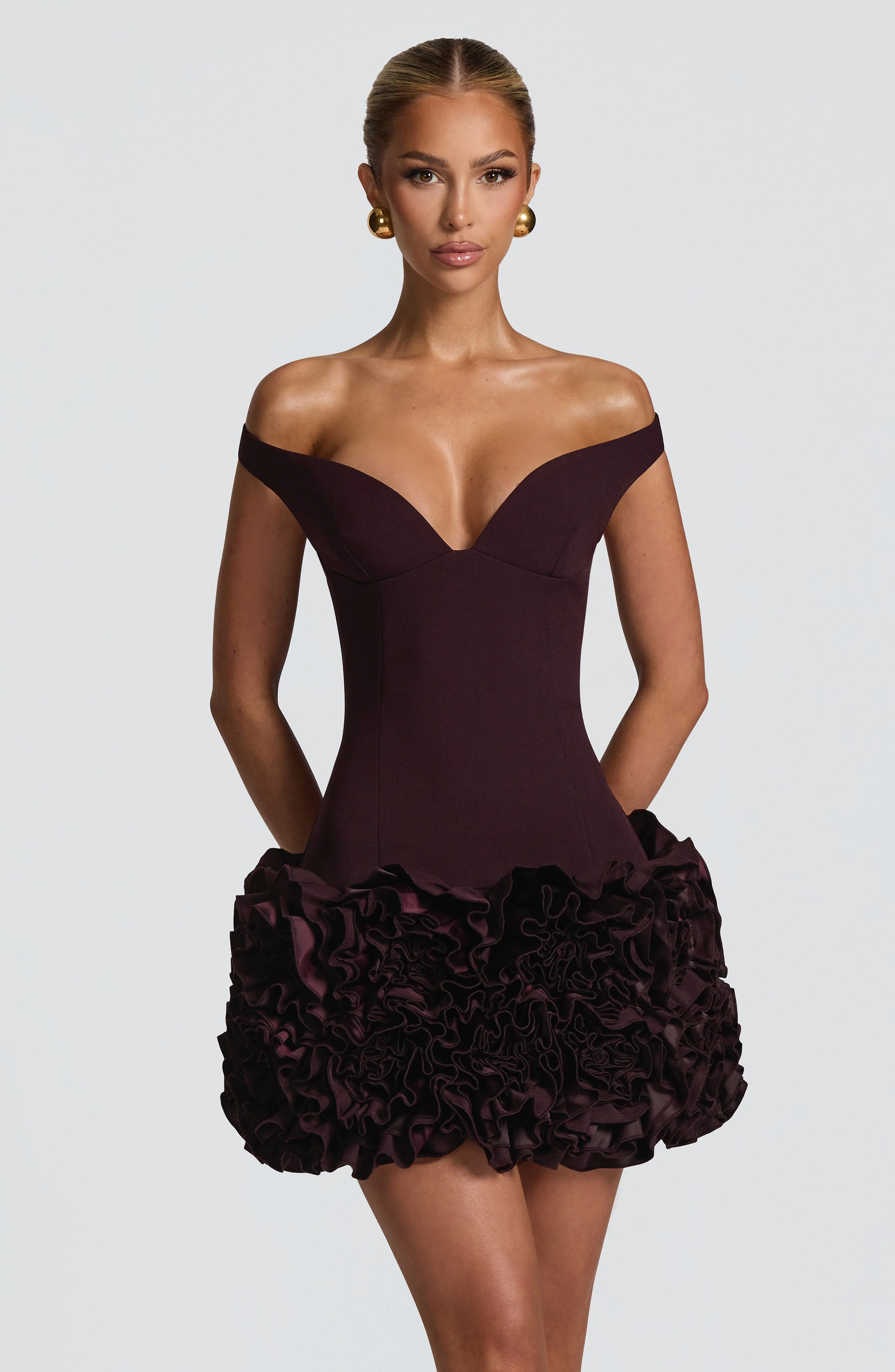 Aveta Mini Dress - Plum