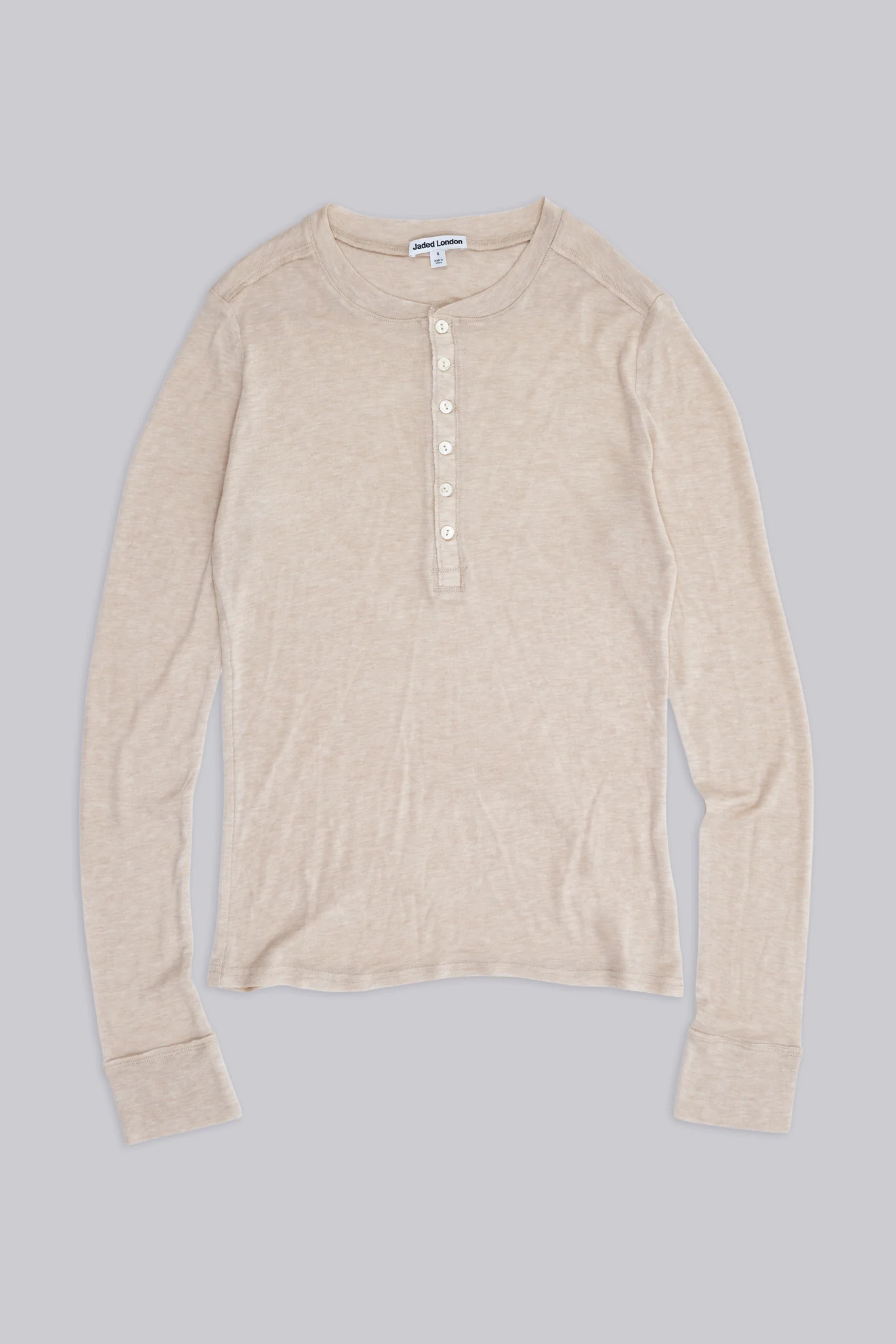 Oatmeal Haze Henley Top