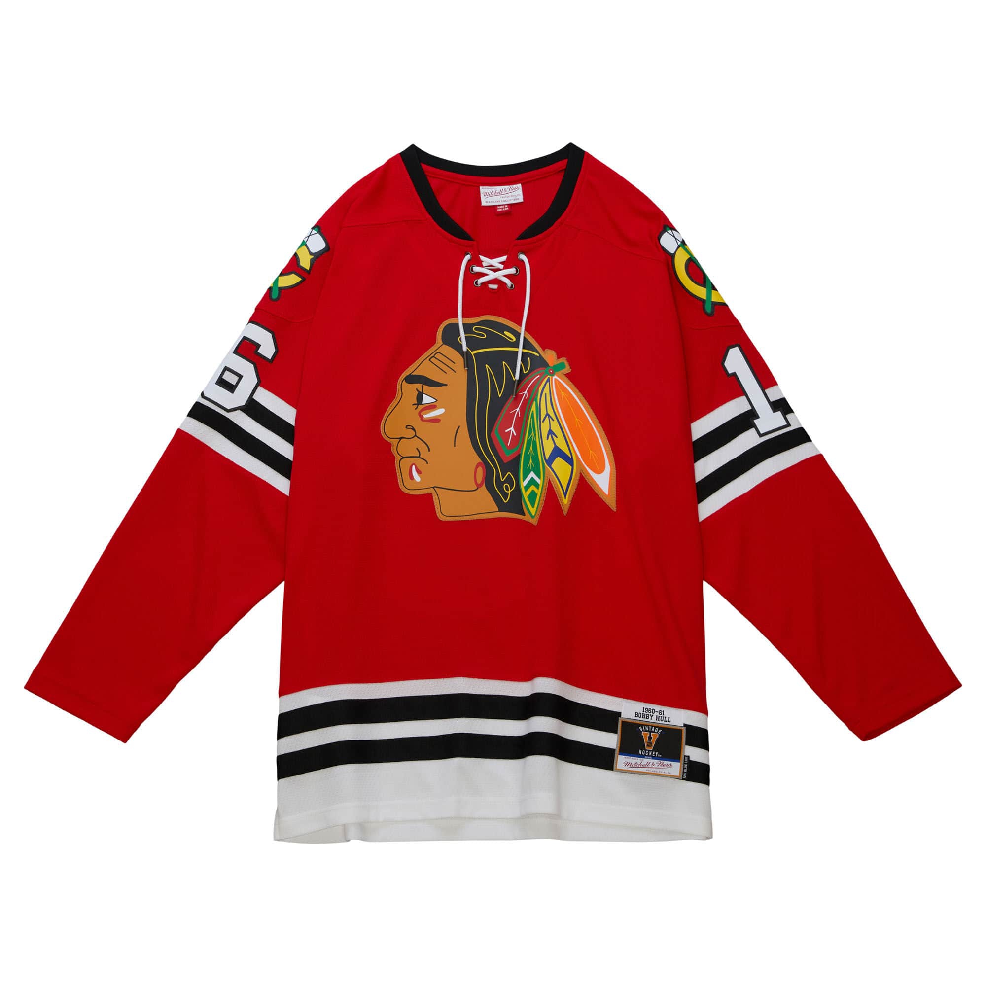 Bobby Hull #16 Chicago Blackhawks 1960-61 Mitchell & Ness NHL Jersey