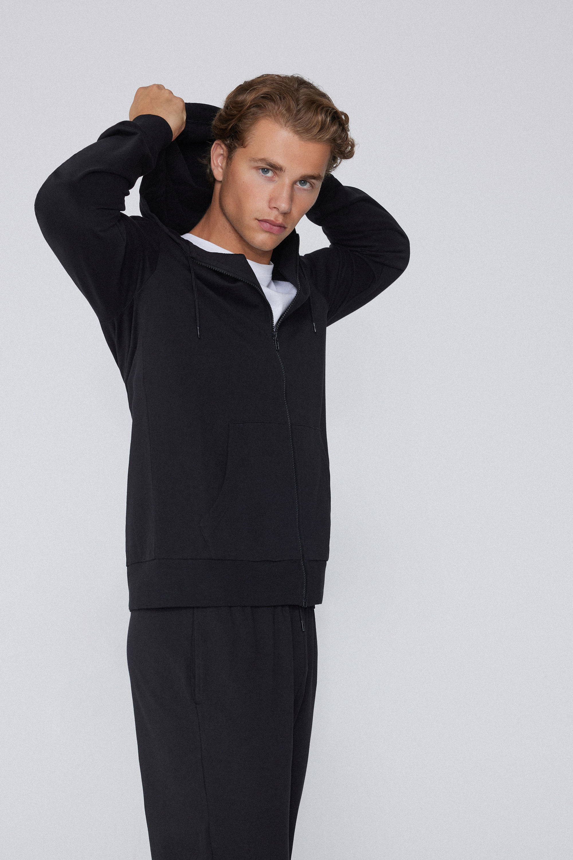 Long-Sleeved Zip-Up Hoodie
