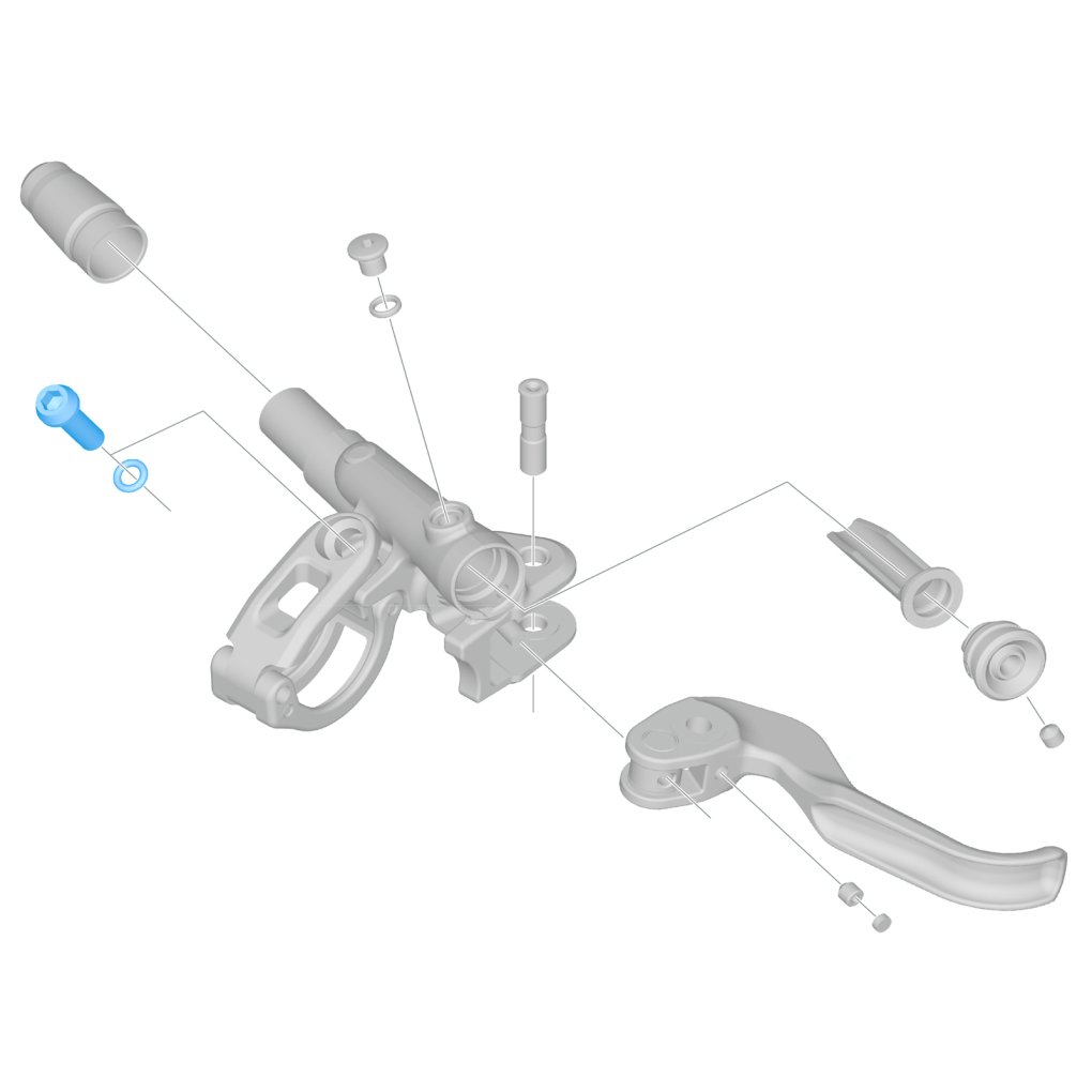 Shimano Clamp Screw for XTR BL-M9100/M9120 Brake Lever - M5x17 | Y1XJ98020