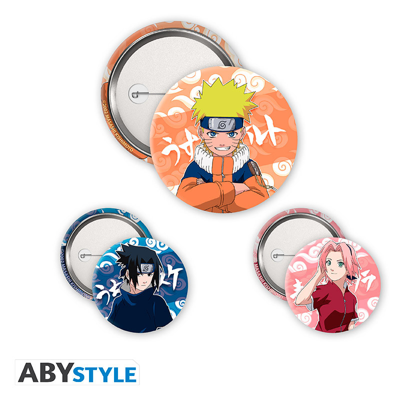NARUTO Badge Pack Naruto, Sasuke, Sakura