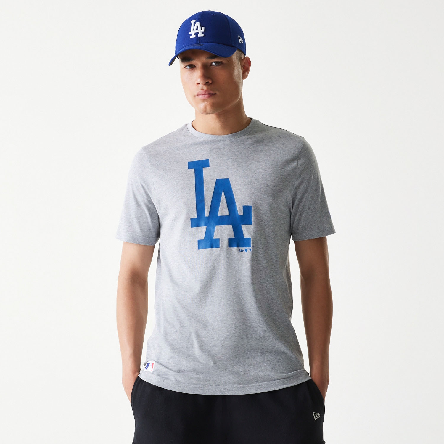 Los Angeles Dodgers Team Logo Baseball MLB T-Shirt Grey