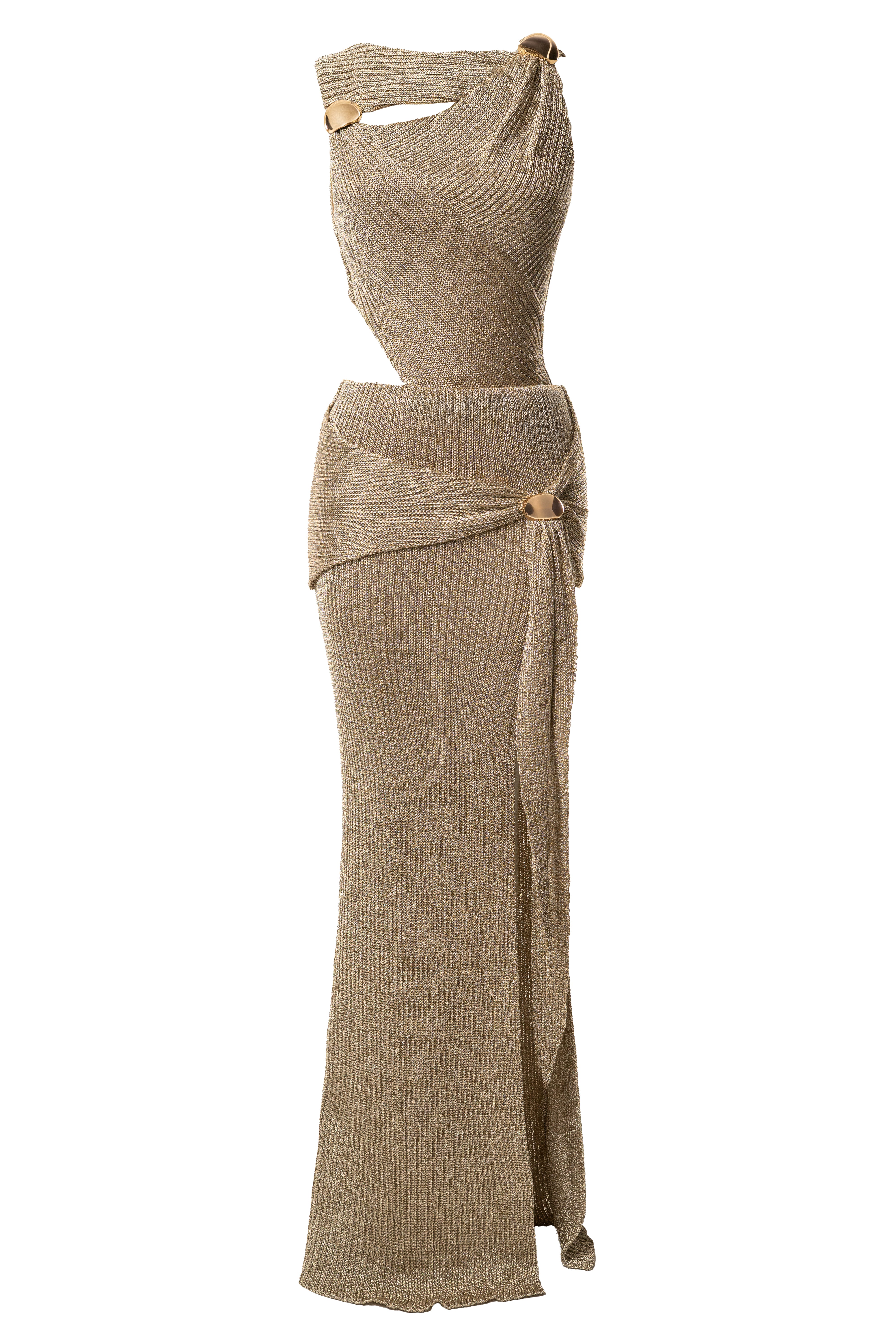 Gold Hazel Metallic Wrap Skirt