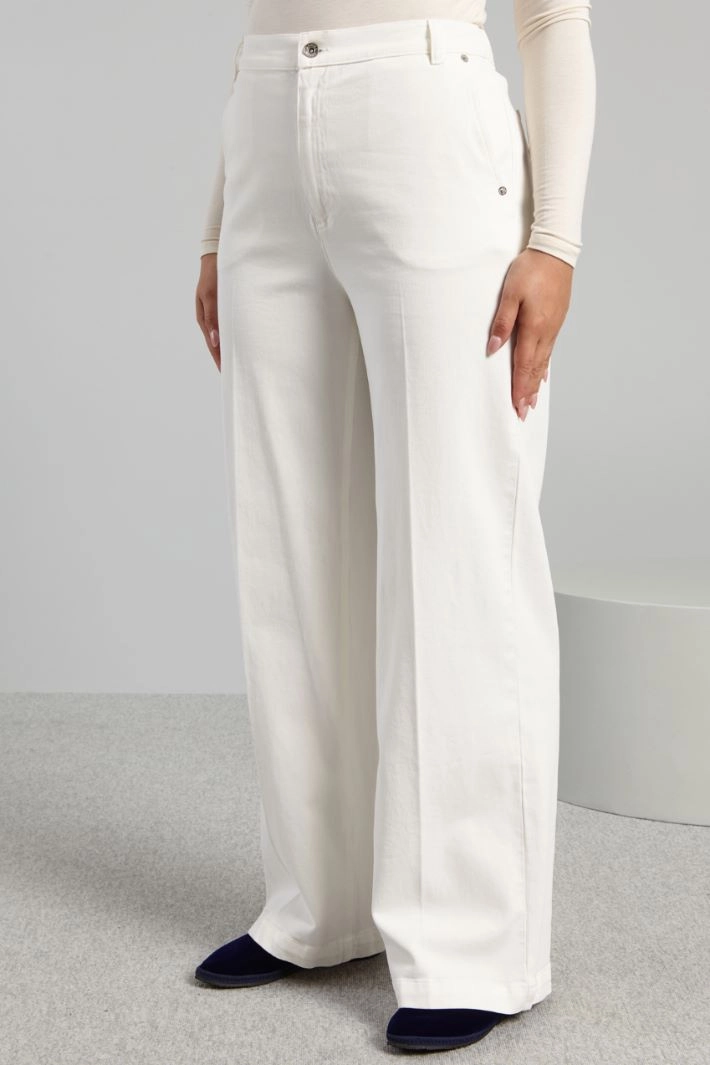 Cotton bull trousers - WHITE