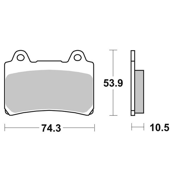 SBS 590HF Organic Front Brake PadsRef: 590HF / 590000