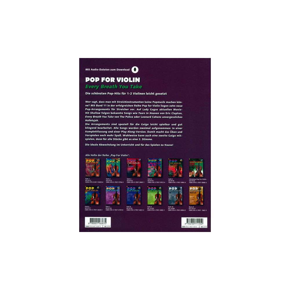 Schott Pop For Violin 11 – Thomann Ireland