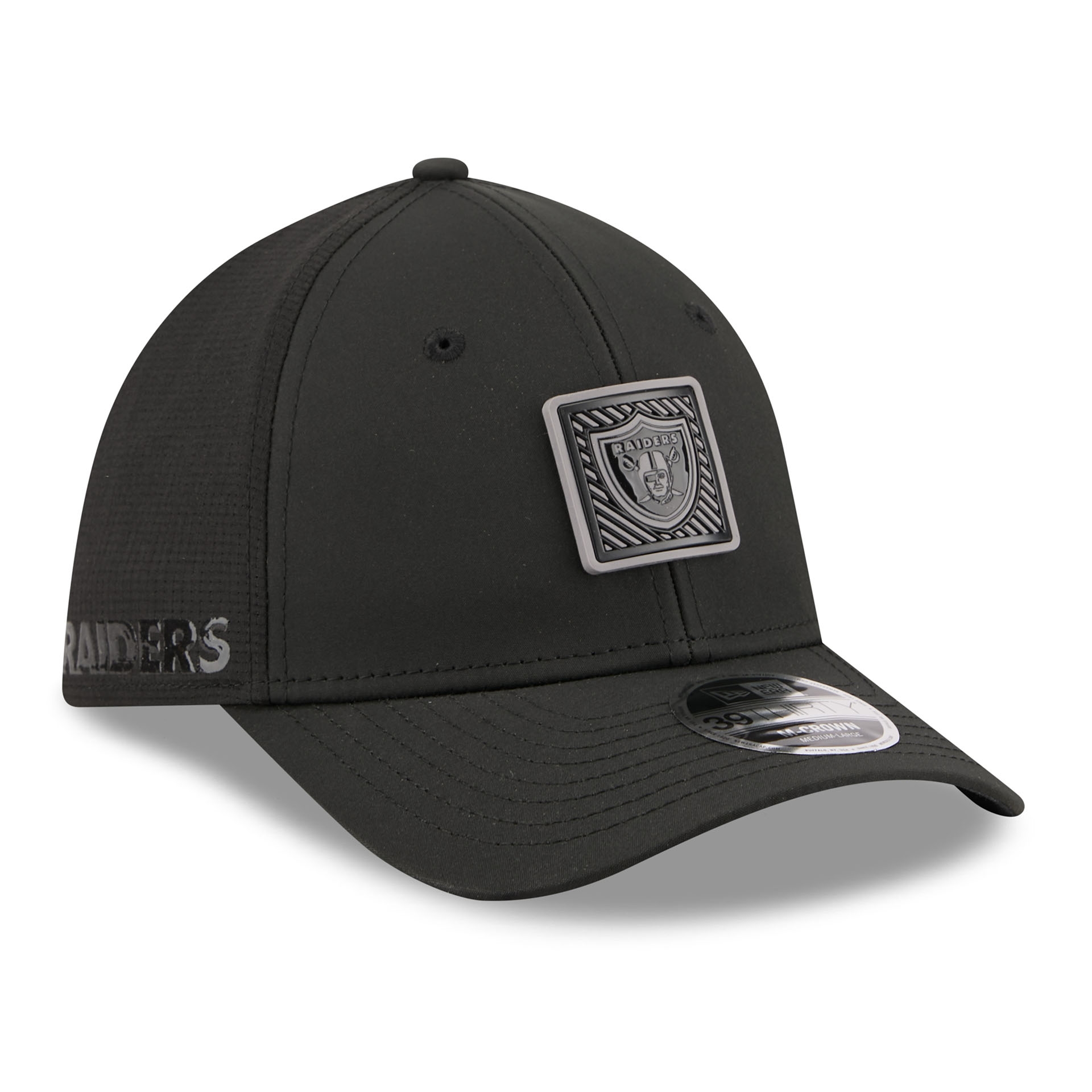 Las Vegas Raiders Black 2026 NFL Training Camp 39THIRTY Flex Cap