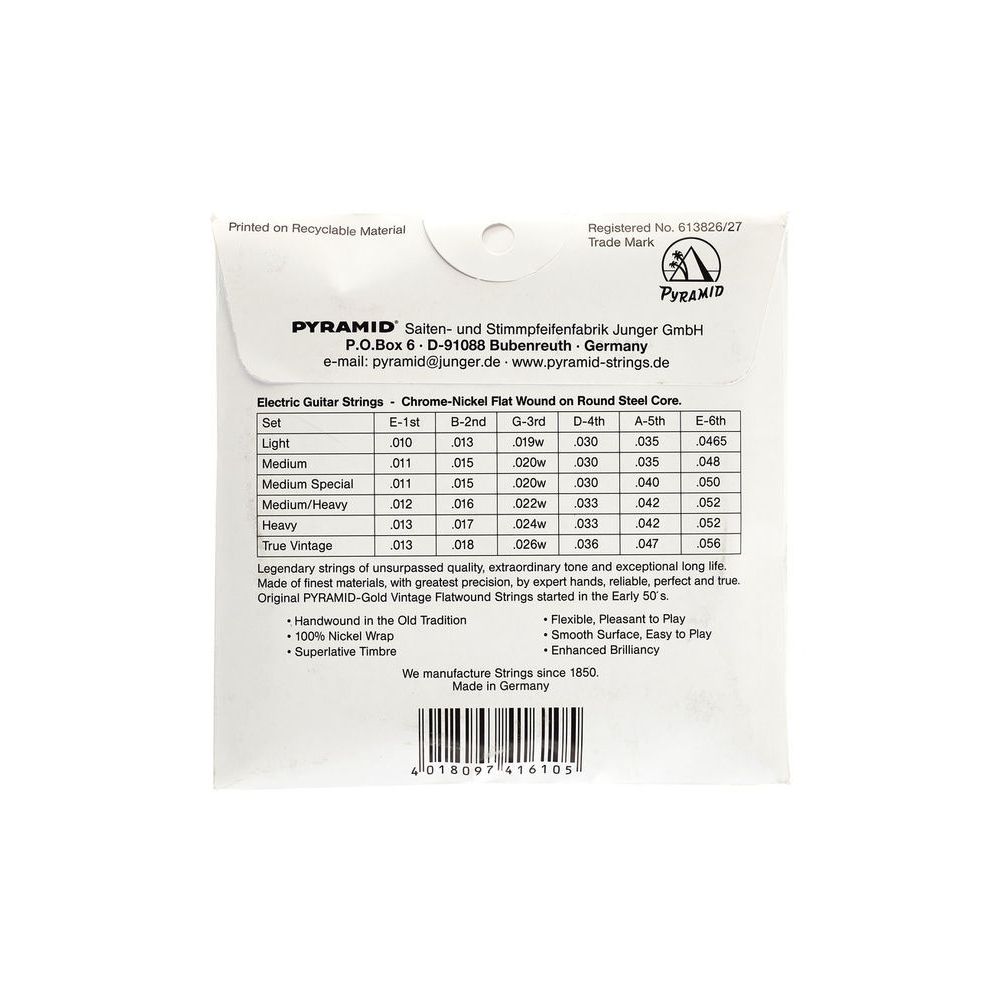 Pyramid Gold Flatwound 011