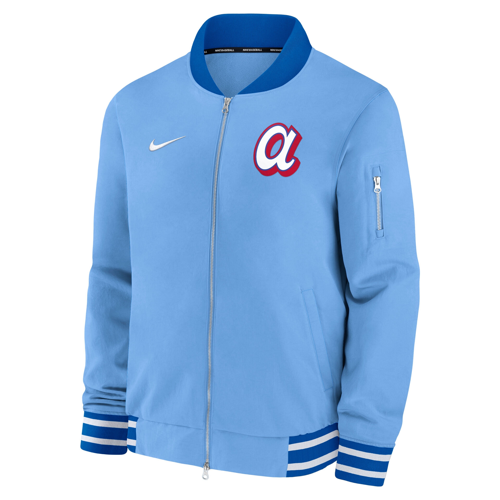 Atlanta Braves City Connect 2026 MLB Authentic Dugout Bomber Jacket Blue