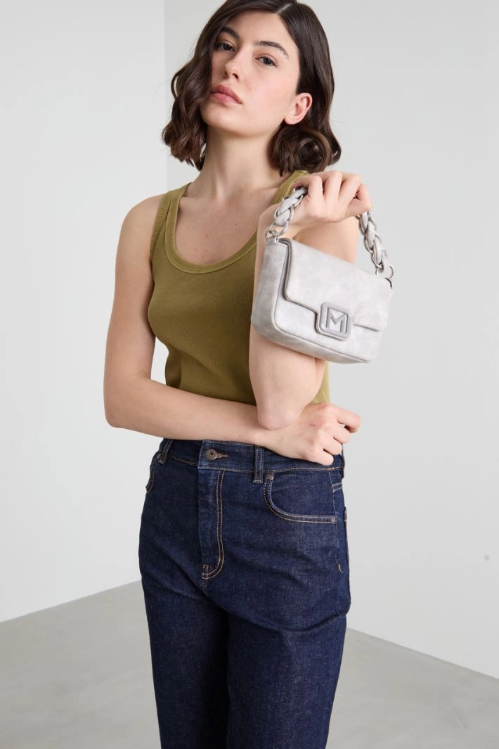 Aged look minibag - GREY