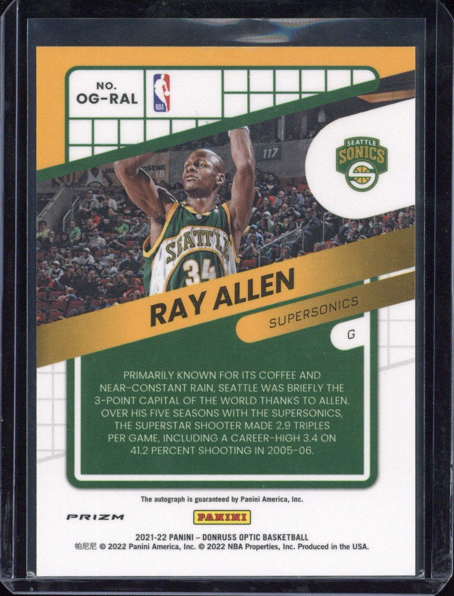 2021-22 Panini Donruss Optic Football Ray Allen Autograph #OG-RAL