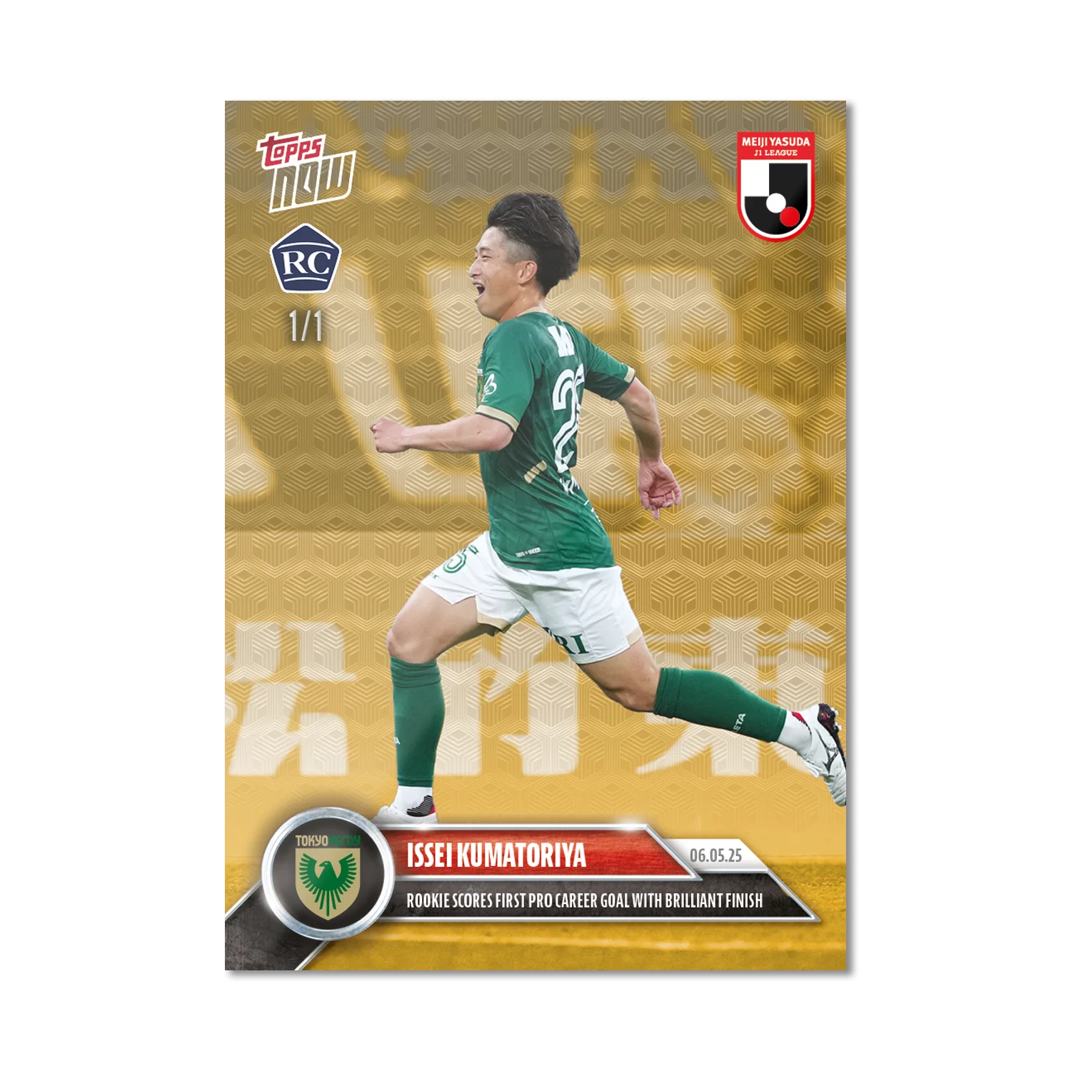 Issei Kumatoriya - 2025 J.League® Topps NOW® - Card 19