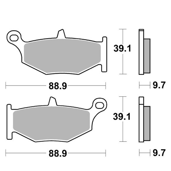 SBS 833HF Organic Rear Brake PadsRef: SBS833HF / 833000