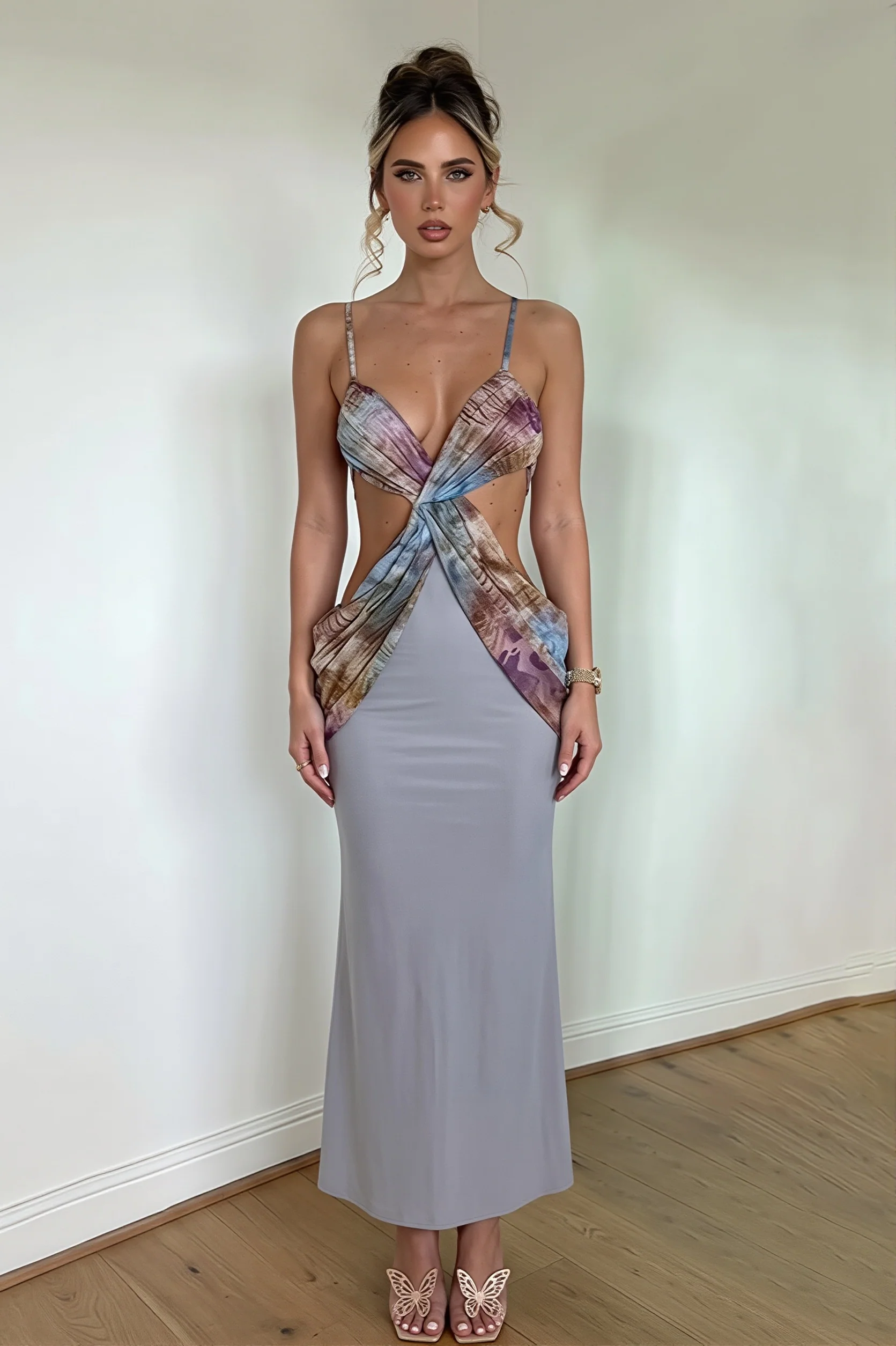 Sexy Backless Cami Vacation Maxi Dress