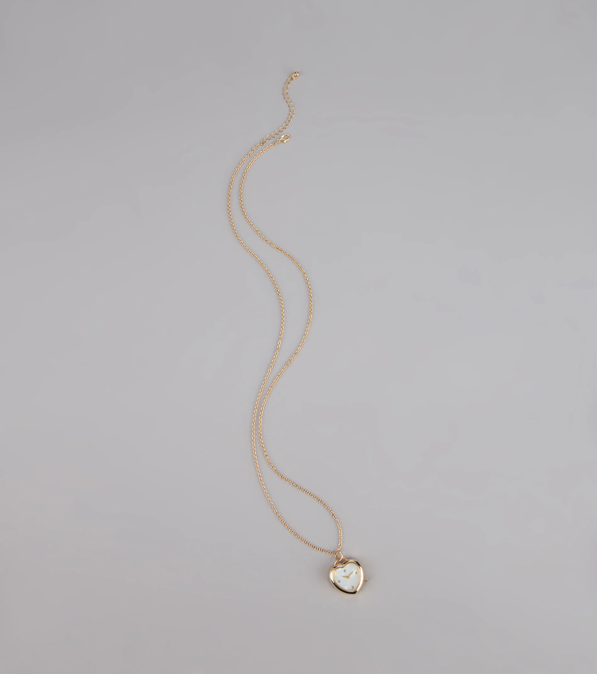 Time After Time Heart Watch Necklace