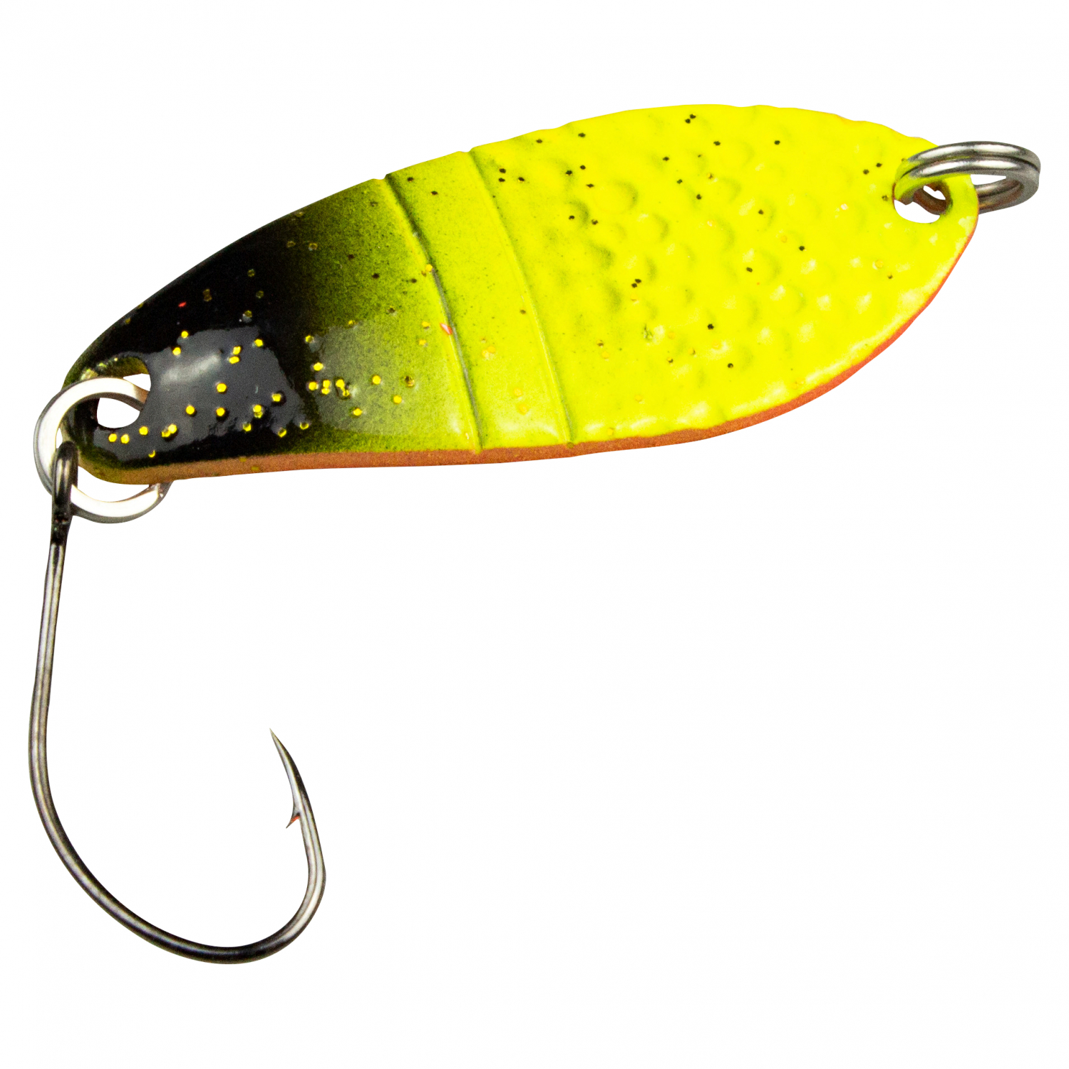 FTM Trout Spoon Dragon (2,5 g, Black\/Yellow, Orange UV)