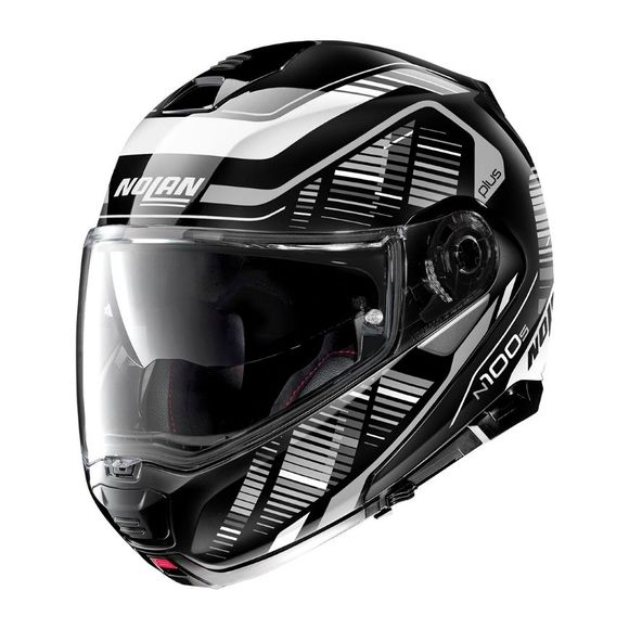 Nolan N100.5 PLUS STARBOARD N-COM Modular Helmet - GLOSSY - Black / OrangeRef: NL1380-C54011