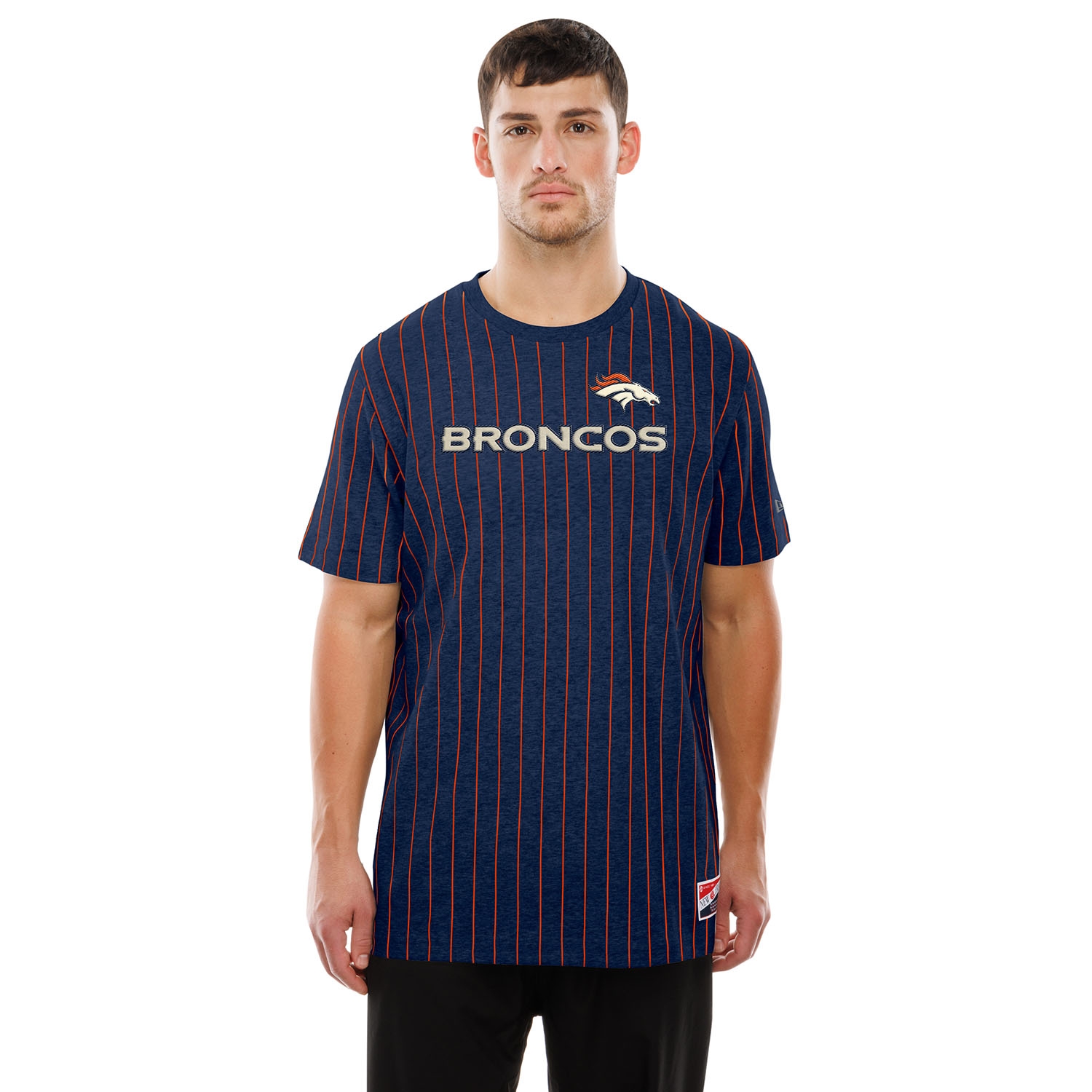 Denver Broncos Retro Stripe NFL T-Shirt Navy