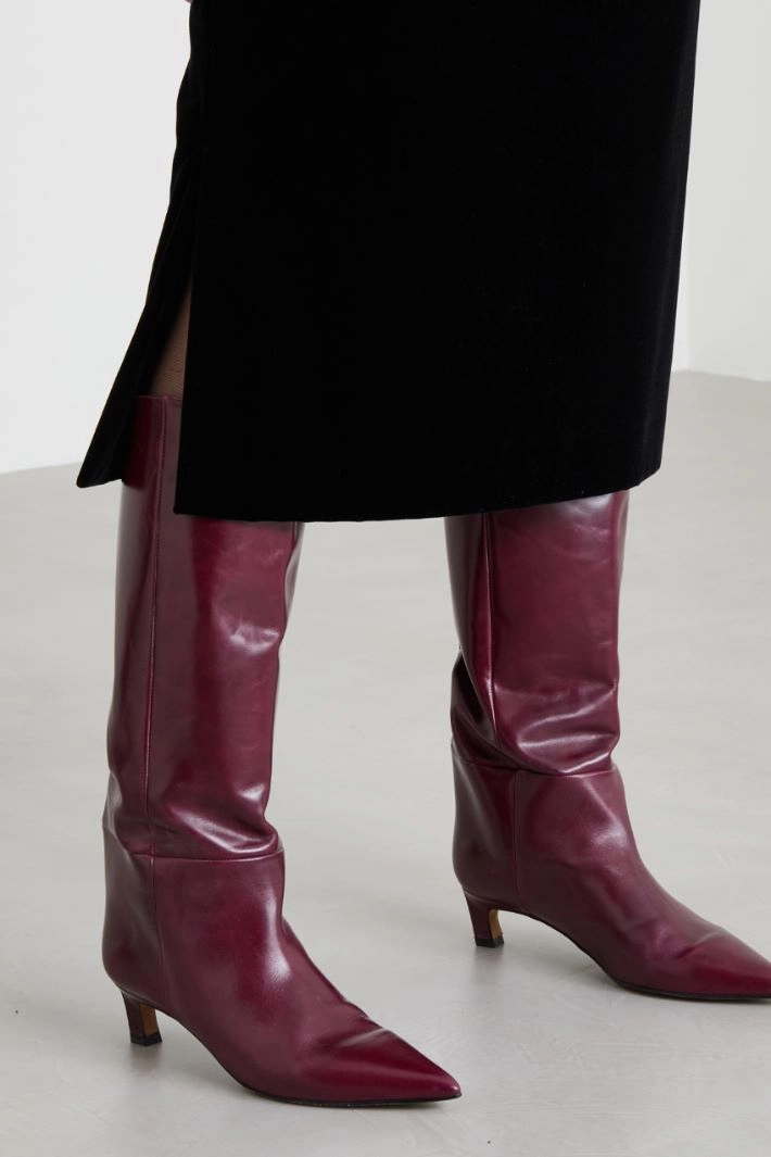 Velvet skirt - BLACK