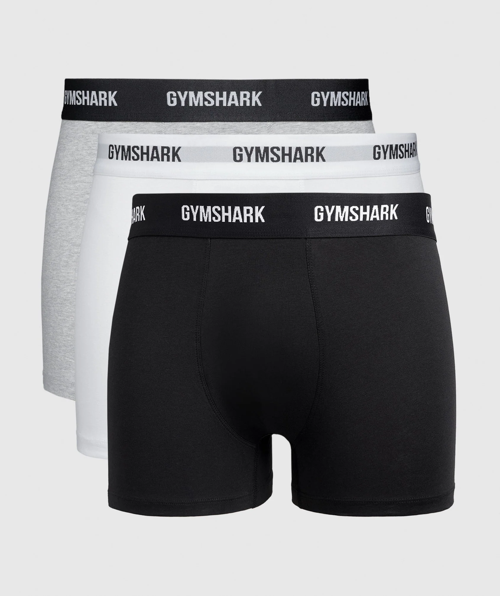Boxers 3 PK White/Light Grey Core Marl/Black